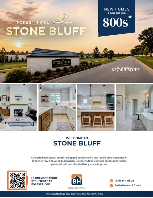 Stone Bluff community by Butler Homes